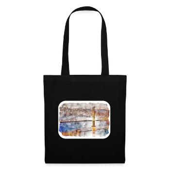 San Francisco Usa Watercolor Sketch Painting - Tote Bag - black - Front
