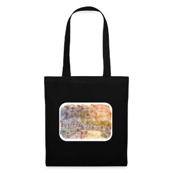 Rio de Janeiro Brésil Aquarelle Dessin - Sac en tissu - noir - Devant