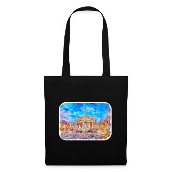 Italy Watercolor Sketch Hand Drawn Illustration - Tote Bag - black - Front