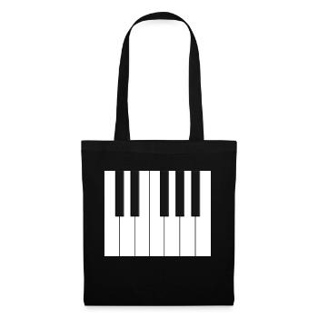 Piano Keys - Stoffbeutel - Schwarz - Vorne