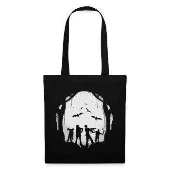 Moon Vintage Funny Simple Scary costume Halloween - Stoffbeutel - Schwarz - Vorne