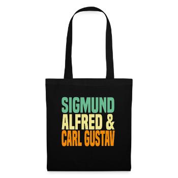 Sigmund Alfred Carl Gustav Psychoanalysis - Tote Bag - black - Front