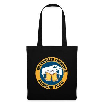 Cornhole Drinking Bean Bag Toss Outdoor Rasen Spiel - Stoffbeutel - Schwarz - Vorne