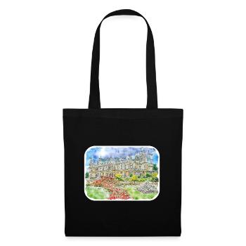 England UK Watercolor Sketch Drawn Illustration - Tote Bag - black - Front