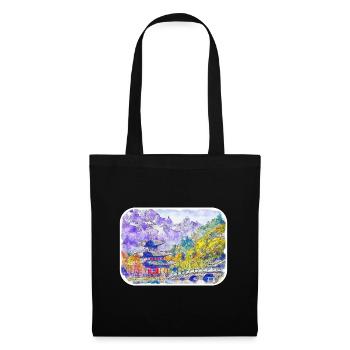 Grenade Espagne Aquarelle Sketch Illustration - Sac en tissu - noir - Devant