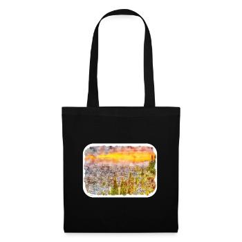 Grenade Espagne Aquarelle Esquisse Dessin Dessin - Sac en tissu - noir - Devant