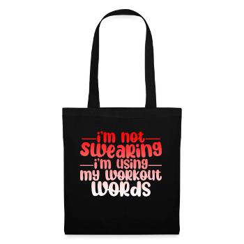 Je ne jure pas que j’utilise mes mots d’entraînement 3 - Sac en tissu - noir - Devant