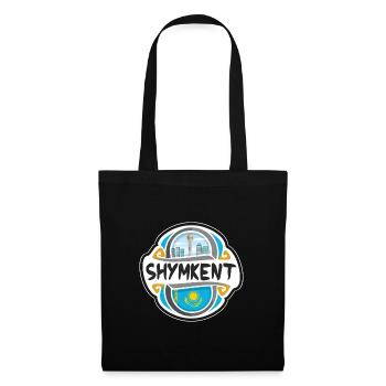 Shymkent Kazakhstan Flag Travel Souvenir Badge Sta - Tote Bag - black - Front