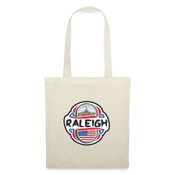 Raleigh USA Vereinigte Staaten Flagge Reise Souvenir Bad - Stoffbeutel - Natur - Vorne