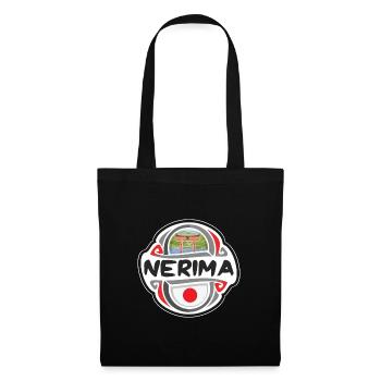 Nerima Japon Drapeau Badge Souvenir de Voyage Timbre - Sac en tissu - noir - Devant