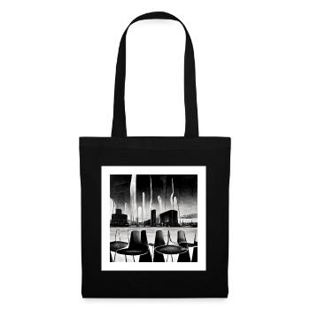futuristic city scene in fifties style - Poster - Tote Bag - black - Front