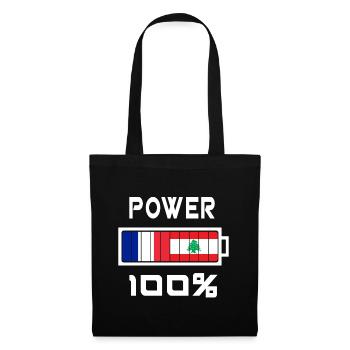 Lebanon and France Power 100% - Tote Bag - black - Front