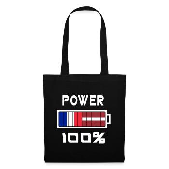 Latvia and France Power 100% - Tote Bag - black - Front