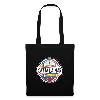 Catia La Mar Venezuela Flag Travel Souvenir Badge - Tote Bag - black - Front