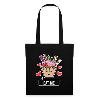 Sweets Sweet Tooth Statement Délicieux Cupcake - Sac en tissu - noir - Devant