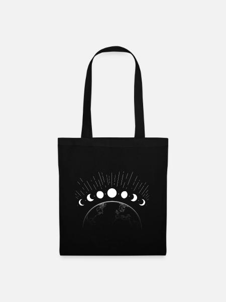 Lunar arc around the Earth - Tote Bag - black