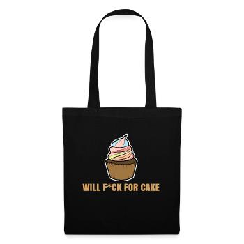 Gâteau Humoristique Candy Statement Cupcake - Sac en tissu - noir - Devant