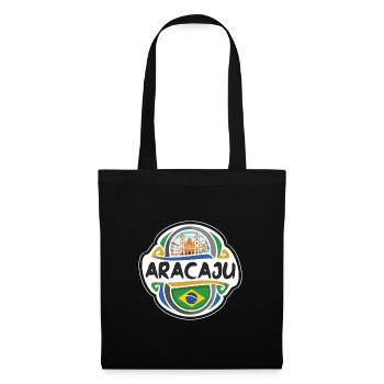 Aracaju Brésil Drapeau Badge Voyage Souvenir Timbre - Sac en tissu - noir - Devant