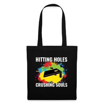 Cornhole Bean Bag Toss Outdoor Lawn Game Funny - Tote Bag - black - Front
