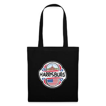 Harrisburg USA Drapeau des États-Unis Souvenir de voyage - Sac en tissu - noir - Devant