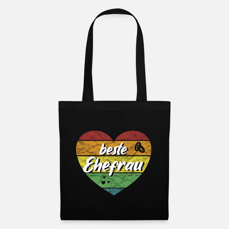beste Ehefrau Geschenk retro vintage - Stoffbeutel - Schwarz