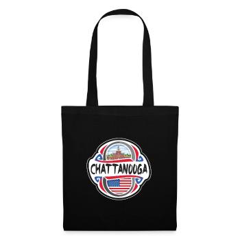 Chattanooga USA Flagge Reisesouvenir - Stoffbeutel - Schwarz - Vorne