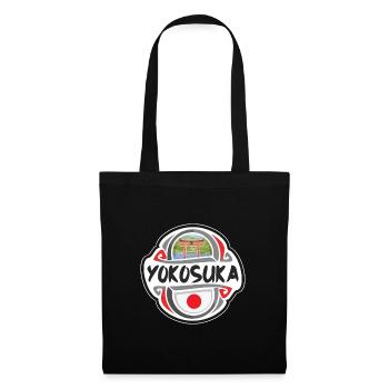 Yokosuka Japon Drapeau Badge Souvenir de Voyage Timbre - Sac en tissu - noir - Devant
