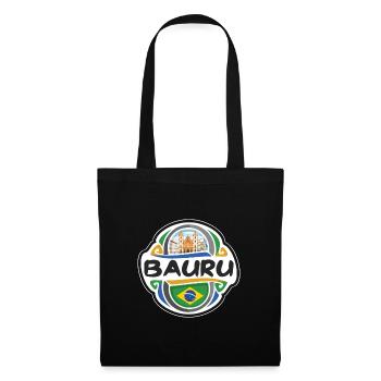 Bauru Brésil Drapeau Badge Souvenir de Voyage Timbre - Sac en tissu - noir - Devant