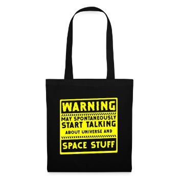 étoiles planète lune terre - Sac en tissu - noir - Devant