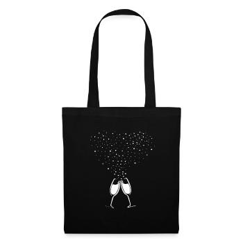 Sparkling Prosecco - Sparkling wine - Motif to toast - Tote Bag - black - Front