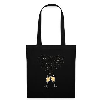 Sparkling Prosecco - Sparkling wine - Motif to toast - Tote Bag - black - Front