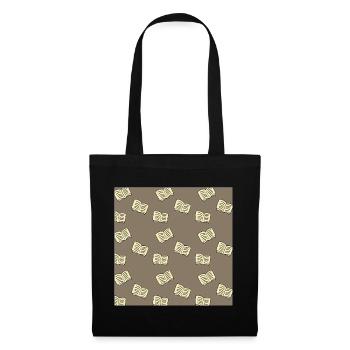 Motifs à livre ouvert - Rentrée scolaire 2022 - Sac en tissu - noir - Devant