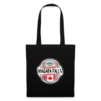 Niagara Falls Canada Flag Travel Souvenir Badge St - Tote Bag - black - Front