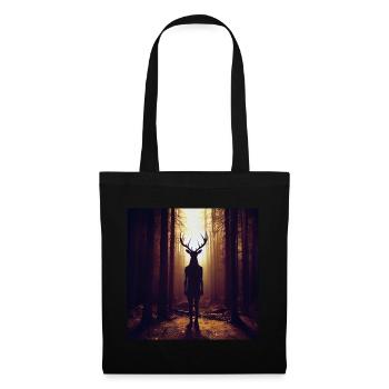 Dieu cerf - Sac en tissu - noir - Devant