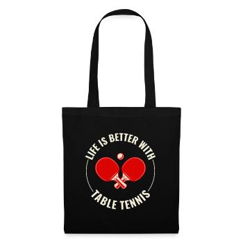 Ping Pong Master Entraîneur de Tennis de Table Paddle Player - Sac en tissu - noir - Devant