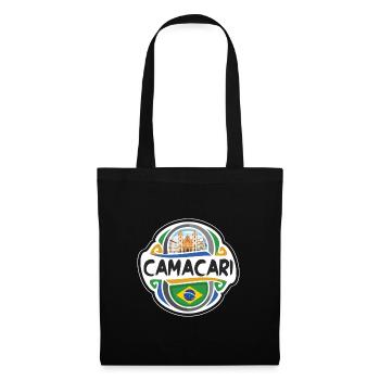 Camacari Brésil Drapeau Badge Voyage Souvenir Timbre - Sac en tissu - noir - Devant