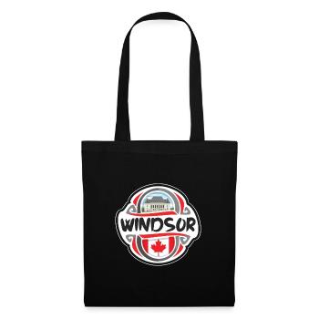 Windsor Canada Flag Badge Souvenir de voyage - Sac en tissu - noir - Devant
