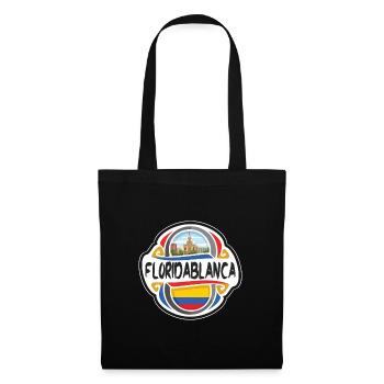 Badge souvenir de voyage Floridablanca Colombia Flag - Sac en tissu - noir - Devant