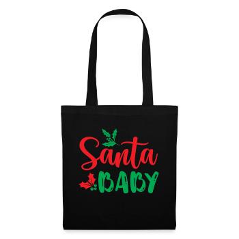 Santa baby - humour bébé - Sac en tissu - noir - Devant