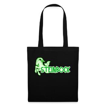 Horoskop Steinbock Esoterik Aberglaube Tierkreis - Stoffbeutel - Schwarz - Vorne