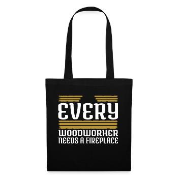 birthday present lumber forester job - Tote Bag - black - Front