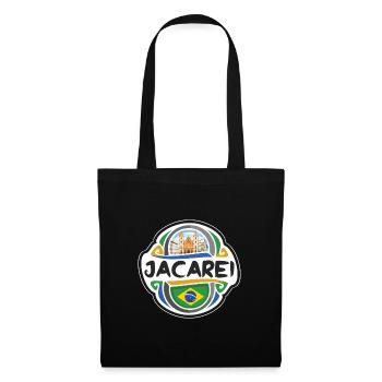 Jacarei Brésil Drapeau Badge Voyage Souvenir Timbre - Sac en tissu - noir - Devant