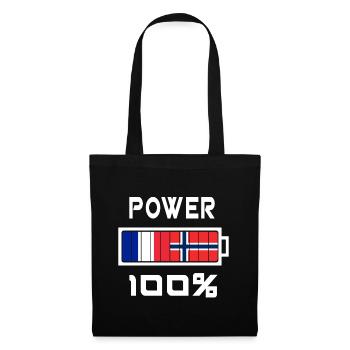 Norwegen und Frankreich Power 100% - Tote Bag - black - Front