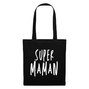 super maman - Sac en tissu - noir - Devant