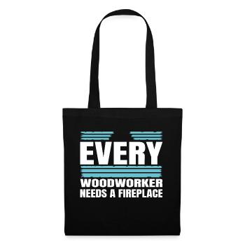 forester funny carpenter quotes - Stoffbeutel - Schwarz - Vorne