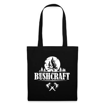 bushcraft wild wildnis symbol logo outdoor icon - Stoffbeutel - Schwarz - Vorne