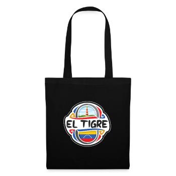 El Tigre Venezuela Flag Travel Souvenir Badge Stam - Tote Bag - black - Front