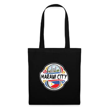 Marawi City Philippines Flag Travel Souvenir Badge - Tote Bag - black - Front