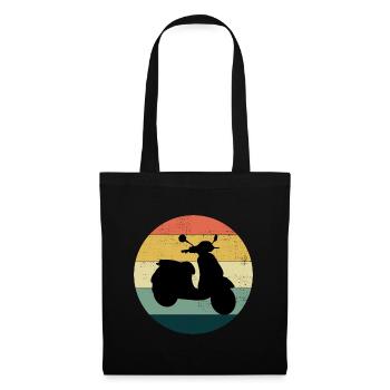 Scooter Rider Scootering Motorcycle Vintage Retro - Tote Bag - black - Front