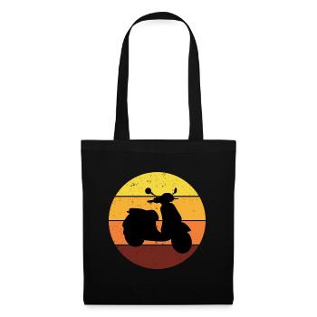Scooter Rider Scootering Motorcycle Vintage Retro - Tote Bag - black - Front